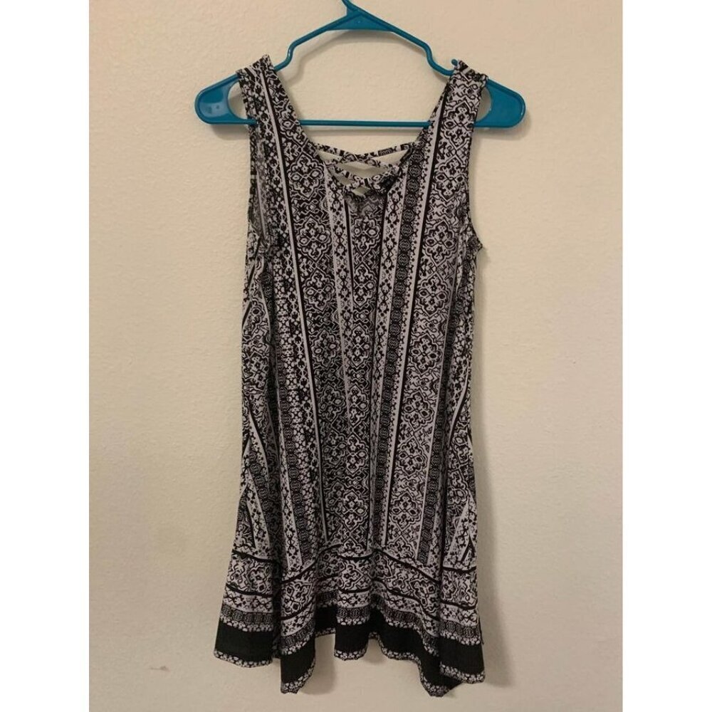 Three Pink Hearts Casual Long Tank Top Women Size XS K7